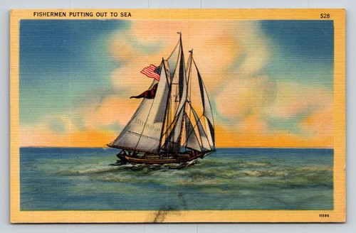 Vintage linen postcard - vintage,
