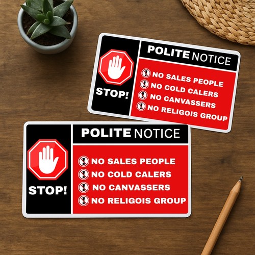 No cold calling - x, ‘no