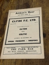 57/58  Clyde V Celtic    LEAGUE  Football Programme