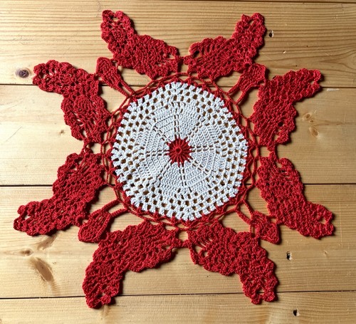 Red cream butterfly hand - butterfly,