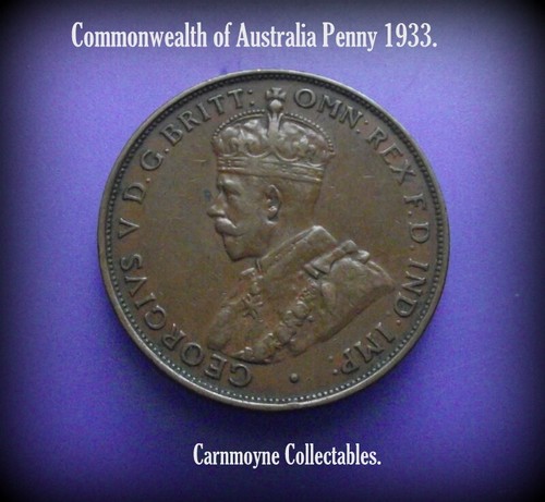 George australia penny 1933 - australia,