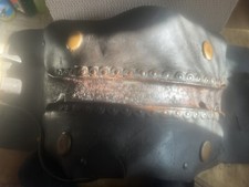 Antique heavy  Shire horses Saddle/ harness- thick leather and brass,unrestored,