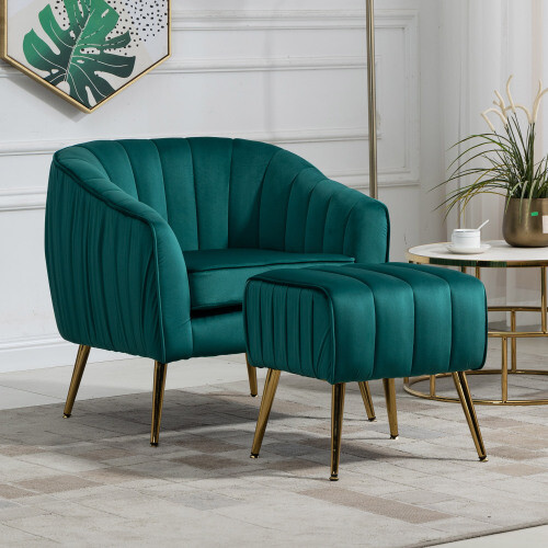Velvet accent chair with - velvet,