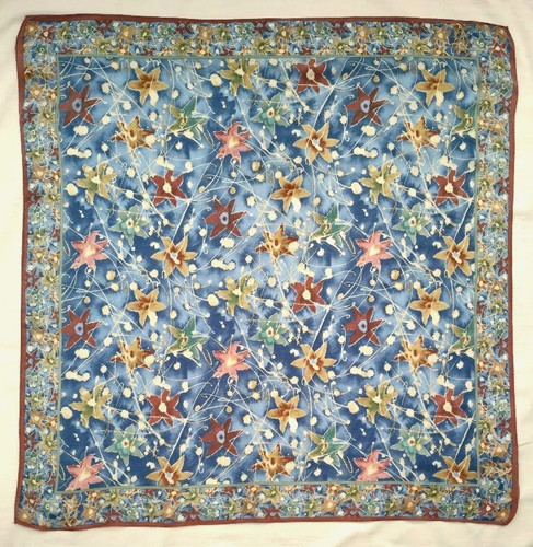 Vintage 80s silk scarf - , tie