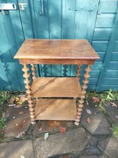 Antique French Primitive Hall Table With Spindle Bobbin Legs