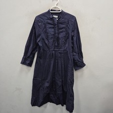 Toast Cotton Navy Ruffle