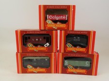 Hornby Rake of 5 wagons Brake Van, Plank  GWR Brake, Mineral etc, OO, 99% MIB!