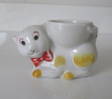 Vintage KITSCH CAT EGG CUP Mid