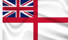 White ensign sleeved flag - white,
