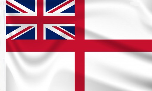 White ensign sleeved flag - sleeved,