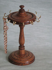  WOODEN DARK OAK BRACELET JEWELLERY STAND / CHAIN HOLDER HANGER / DISPLAY TREE  