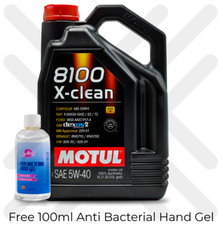 Motul 8100 X-Clean 5W-40 Fully Synthetic Car Engine Oil 5 Litres 5L + FREE GIFT