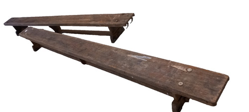 Vintage wooden gym bench old - bench,