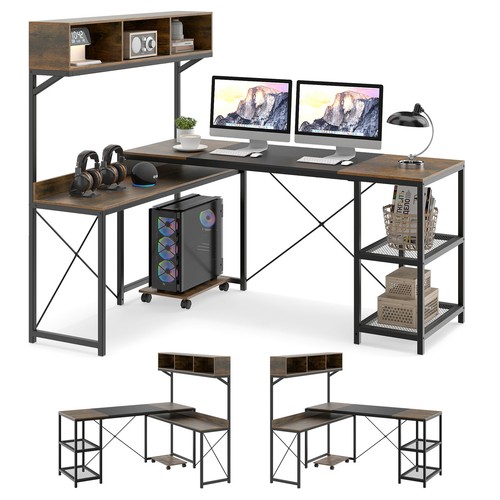 Shaped desk reversible - desk,