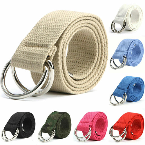 Mens womens belt - canvas, ring