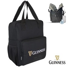 Guinness Cooler Bag 16L Insulated Black Picnic BBQ Lunch Travel Ice Box