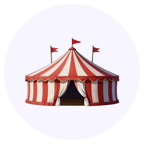 Circus tent round - 24, tent'
