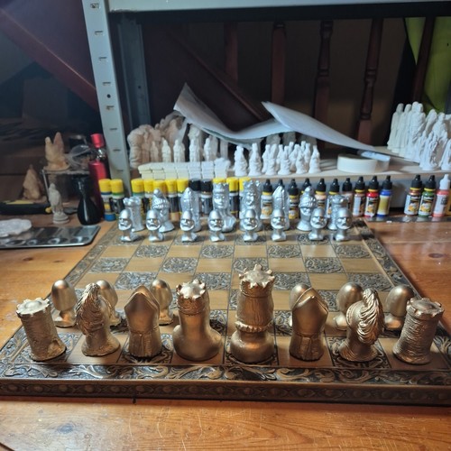 Chess set with unique - with, pieces