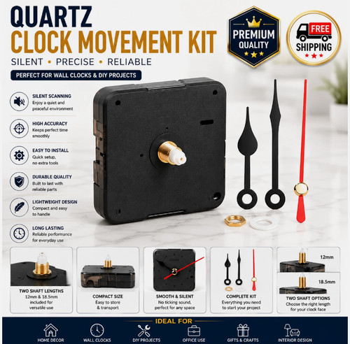 Diy wall quartz clock movement - diy,