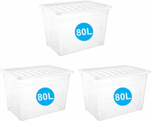80l plastic storage boxes - 80l,