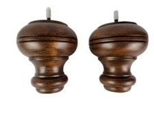 5" Antique Walnut Finish Solid