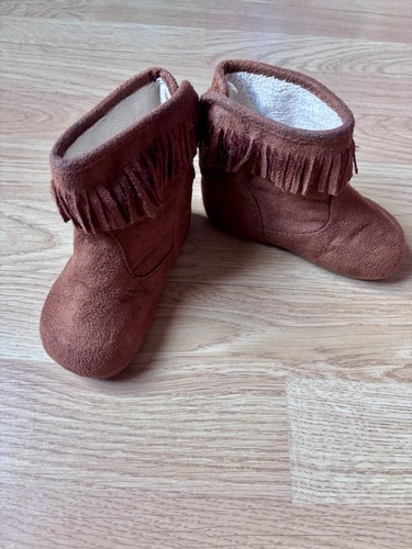 Brown suede fringe ankle - brown,