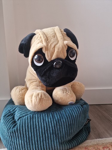 Large plush pug dog soft - large, toy
