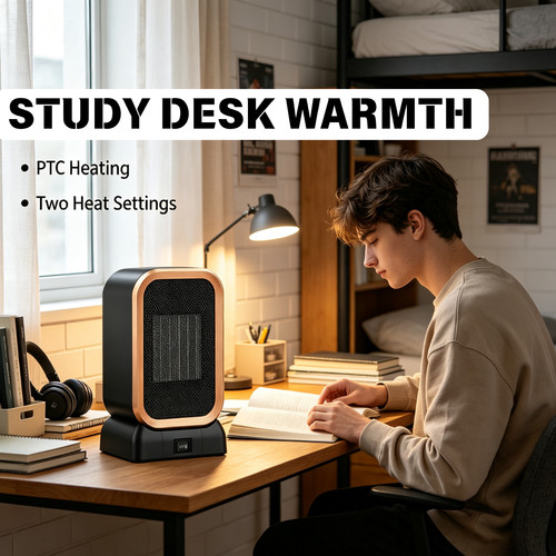 Portable mini fan heater - portable, 800w