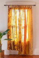 KLAVATE Silk Curtain Patchwork