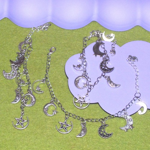 Handmade moon star charm - star,