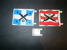 LEGO 2x Pirates Imperial Guards  LARGE 6X4 Crossed Cannons & Crown Flag Original