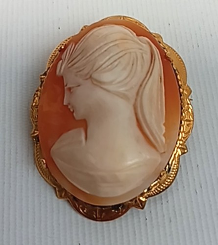 Vintage cameo brooch clasp - vintage,