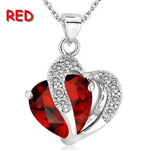 Sterling silver heart crystal - sterling,