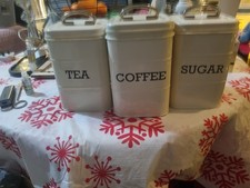Set Of 3 Tin  Tea, Coffee