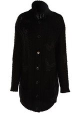 VALENTINO BLACK WOOL CARDIGAN
