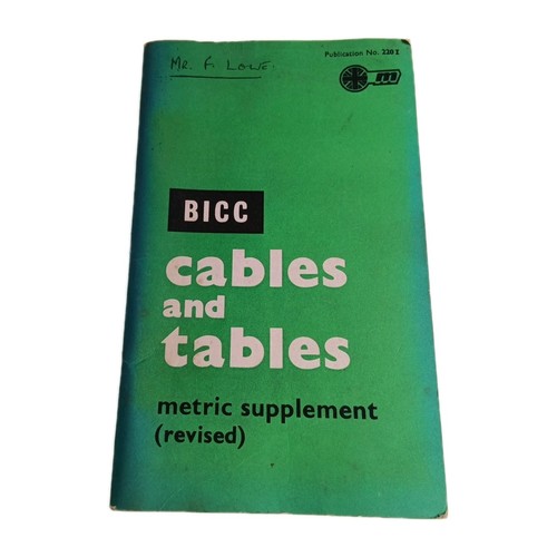 Cables and tables - and,