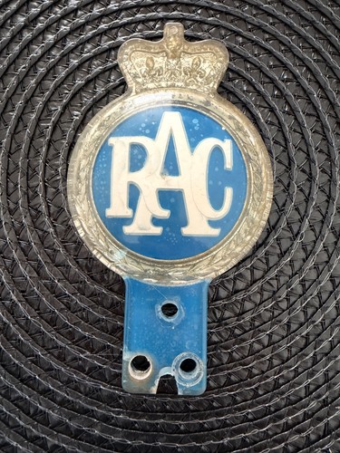 Vintage rac blue car badge - rac,