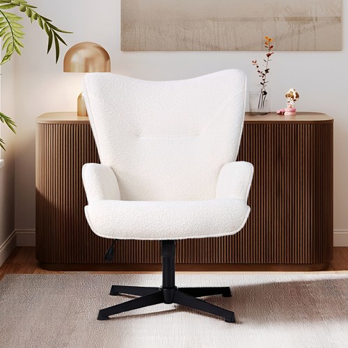 White accent chair - white,