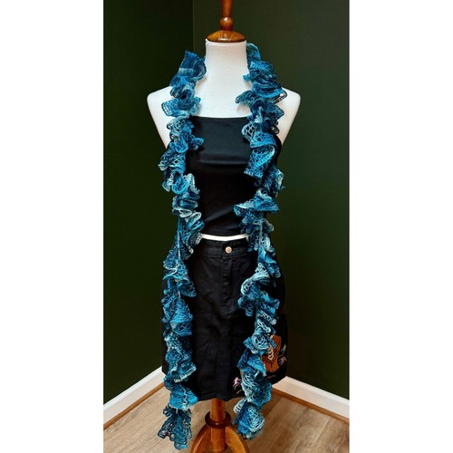 Y2k blue ruffle crochet - y2k,