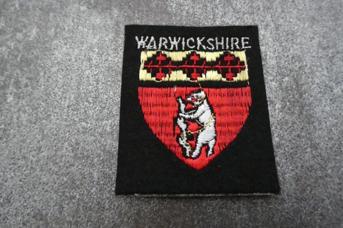 Warwickshire woven cloth patch - warwickshire,
