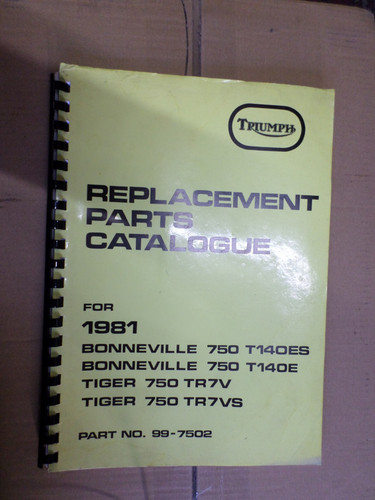 Genuine triumph parts - parts, book