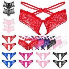 UK Men's Crotchless Panties Lace Sissy Skirted Briefs Boxer Knickers Underwear