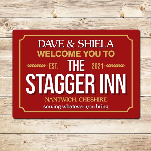 Custom welcome the - welcome, stagger