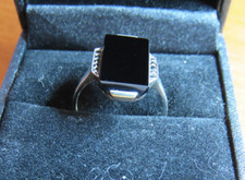 Vintage 925 Silver Metal Black