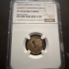 2012 Gold Proof Half Sovereign- NGC - PF70UC box and COA