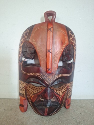 African wooden tribal mask - tribal,