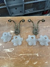 2 Brass Vintage Wall Lights