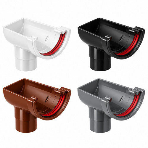 Half round guttering - half,