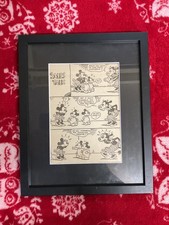 Rare Framed  Art Print , Walt Disney , Mickey Minnie Mouse , Genuine From 1933