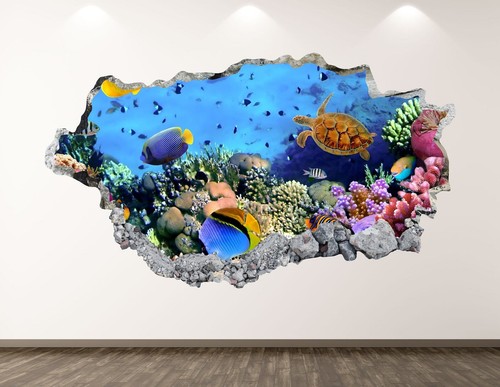 Aquarium ocean wall decal - ocean,
